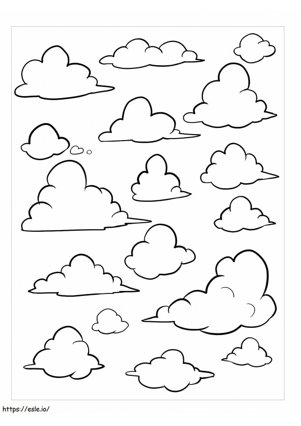Tipos básicos de nubes para colorear