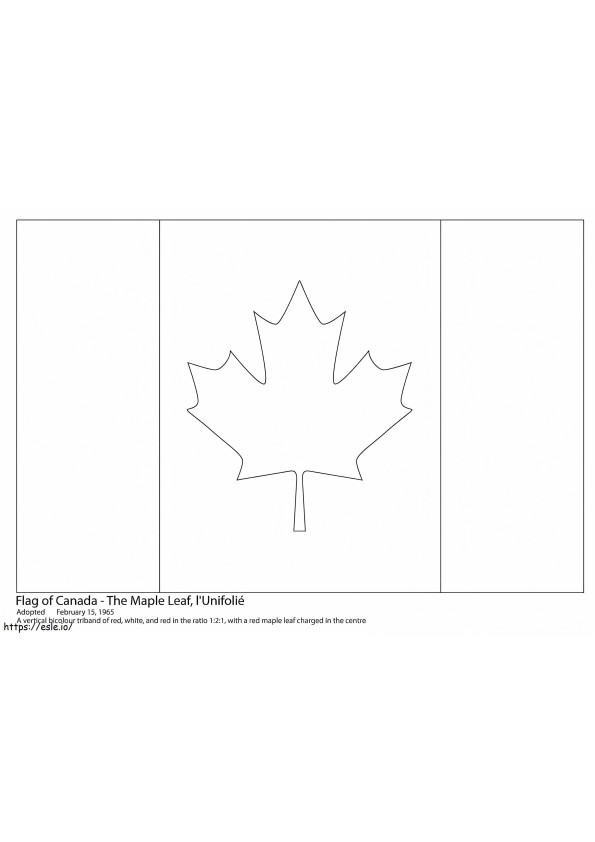 カナダの国旗 8 ぬりえ - 塗り絵