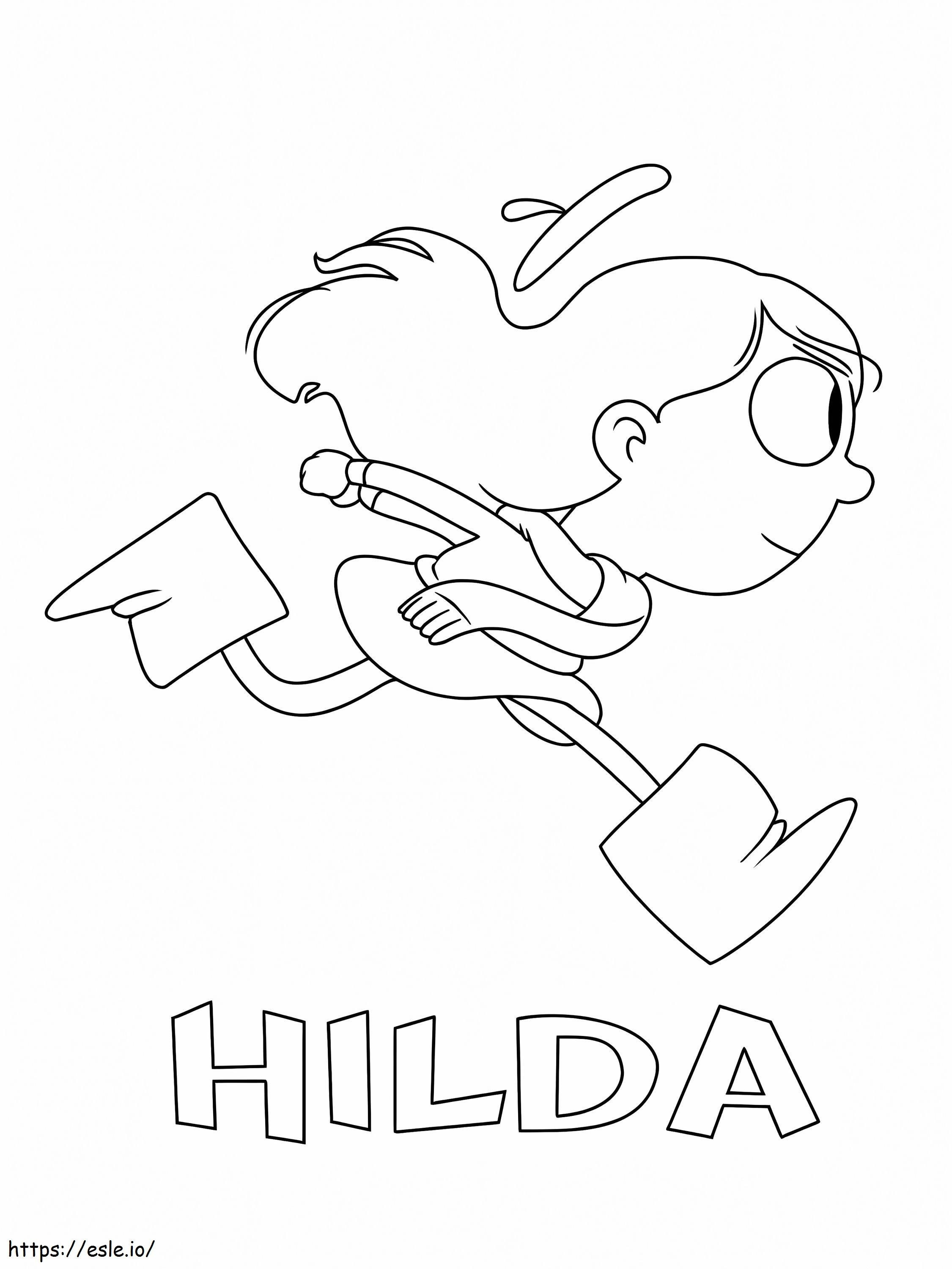 Hilda loopt kleurplaat kleurplaat