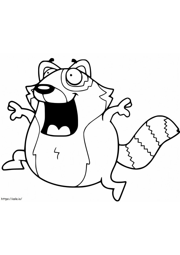 Funny Red Panda coloring page