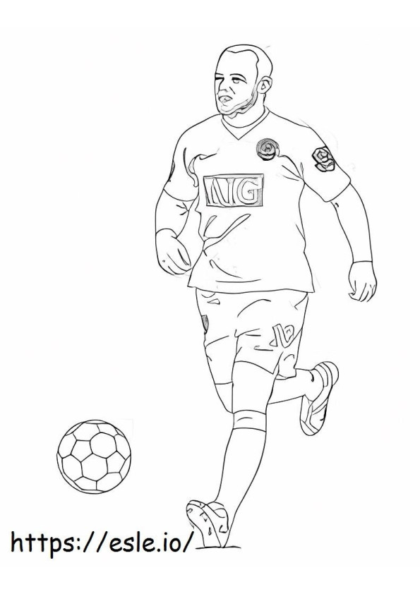 Wayne Rooney Running coloring page