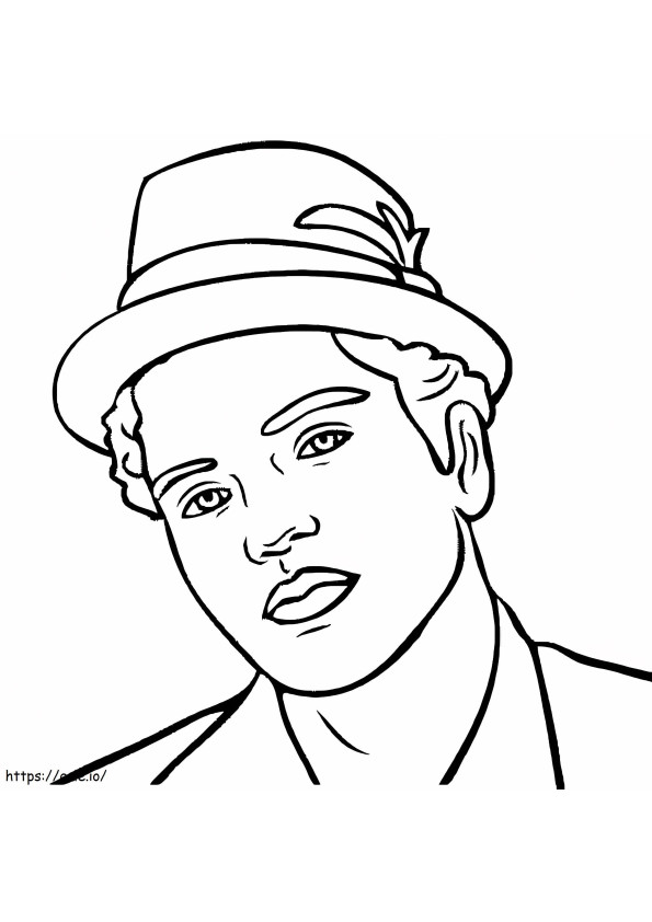Bruno Mars imprimible para colorear