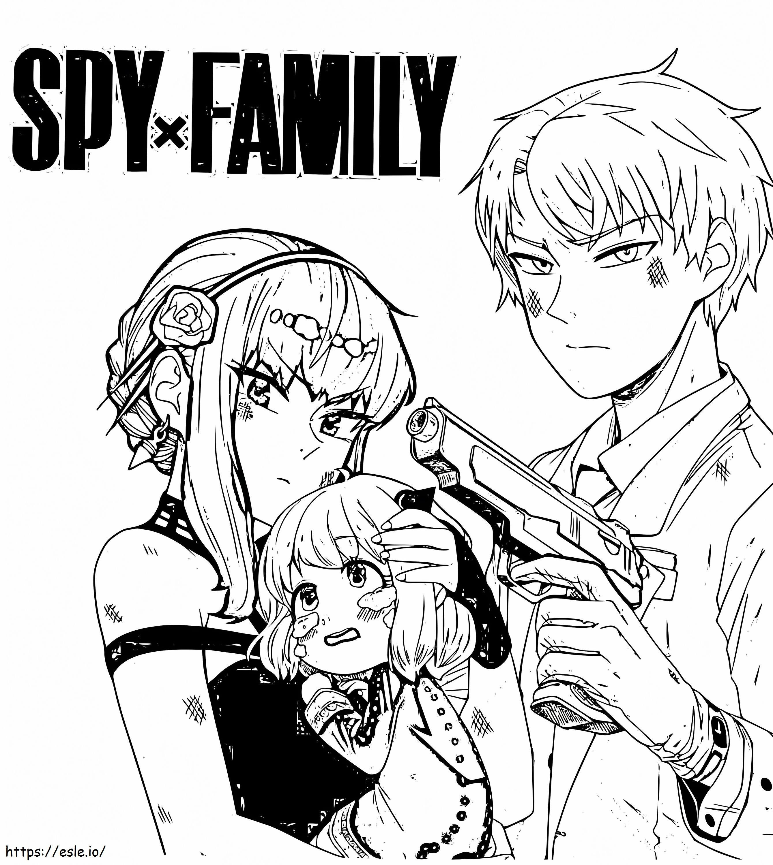 Tulostettava Spy X -perhe värityskuva