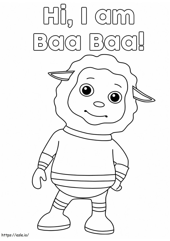 Baa Baa Little Baby Bum coloring page