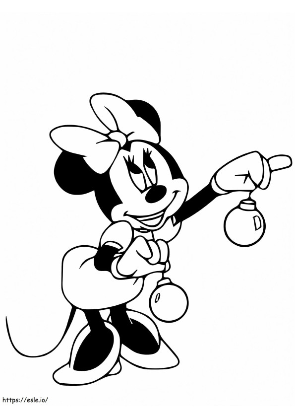 Mickey Mouse Christmas Coloring Page coloring page