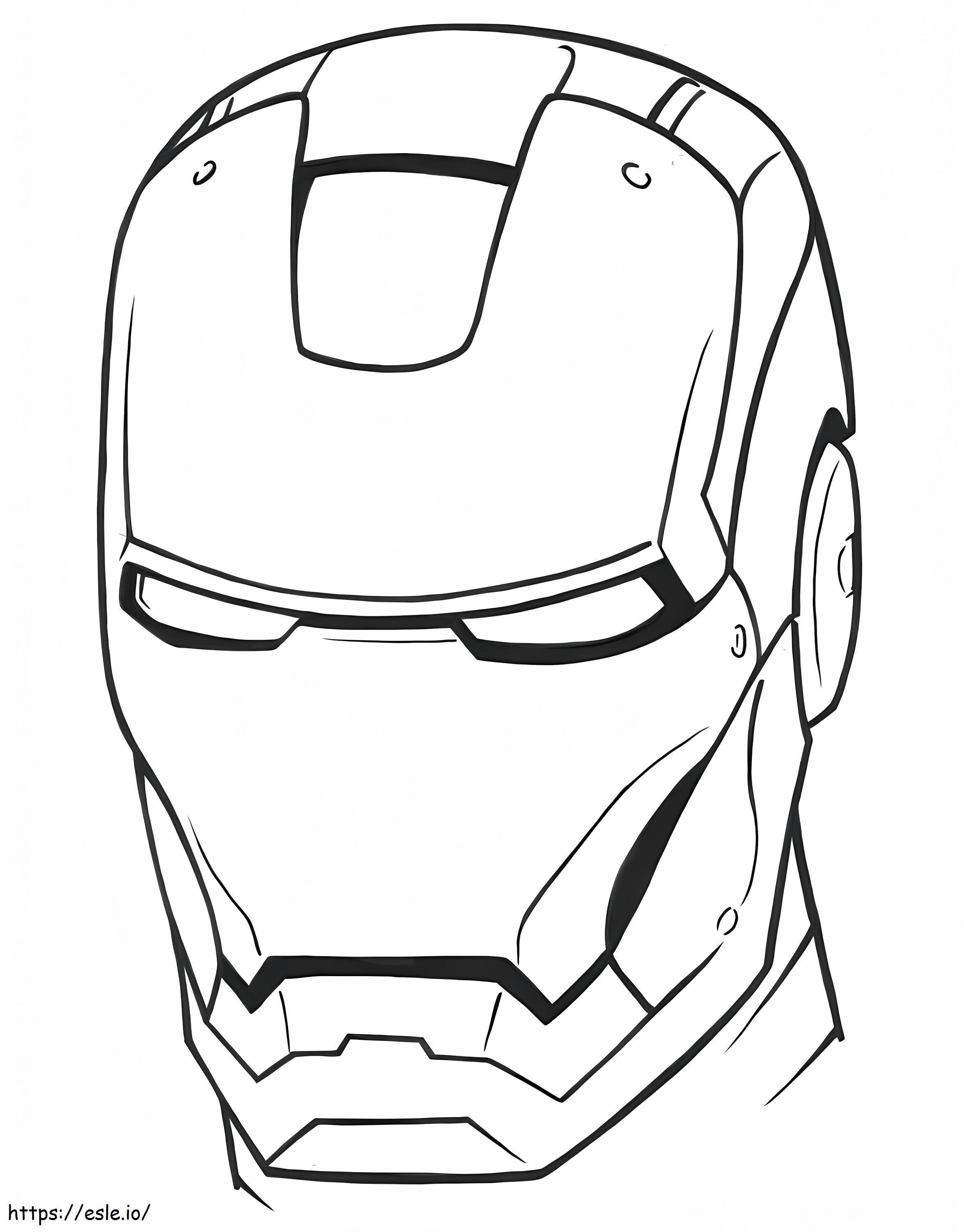 Mască Iron Man de colorat