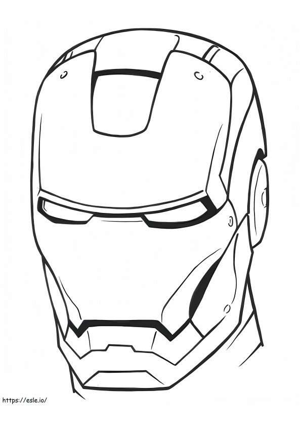 Máscara do Homem de Ferro para colorir