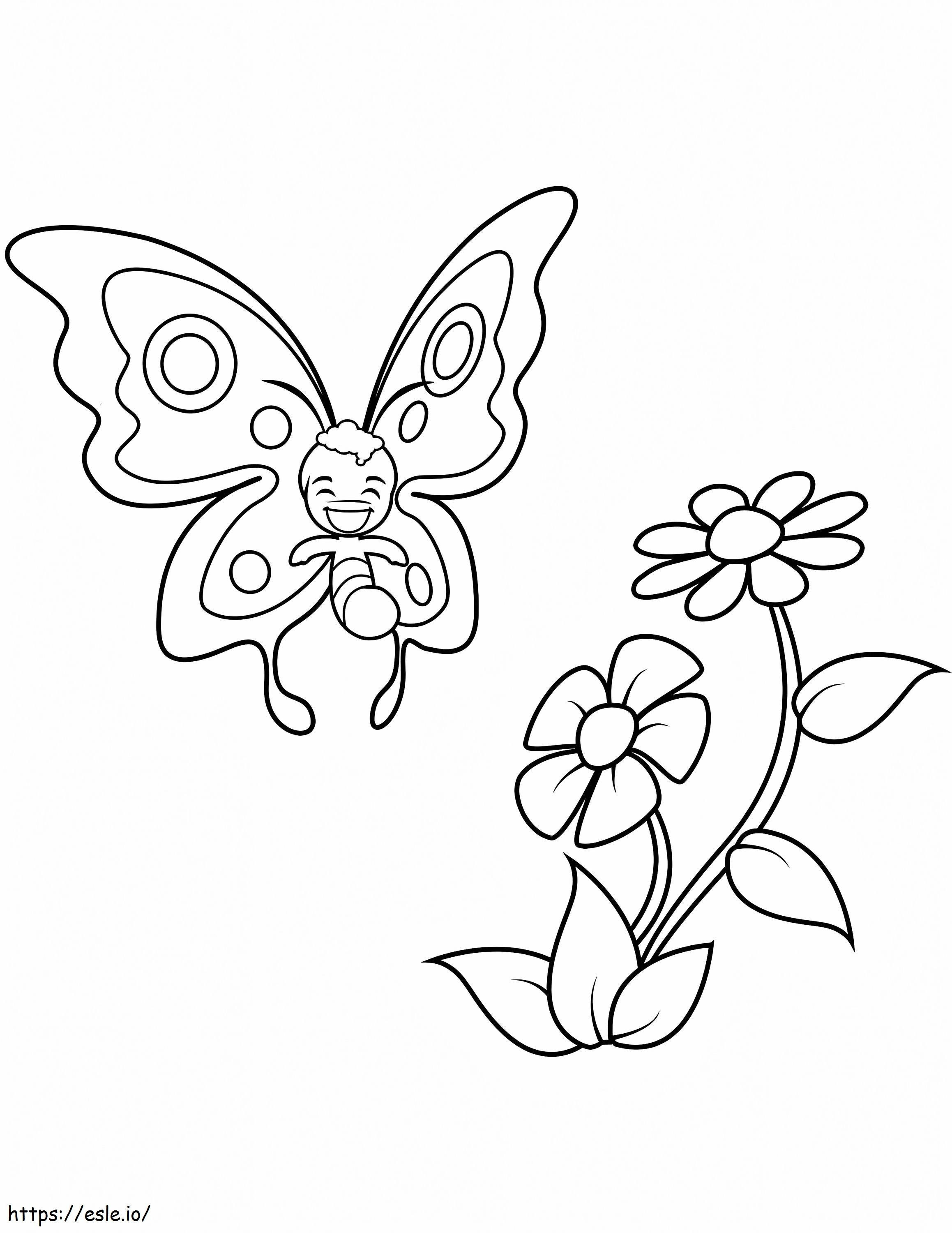 Papillon 2 coloring page