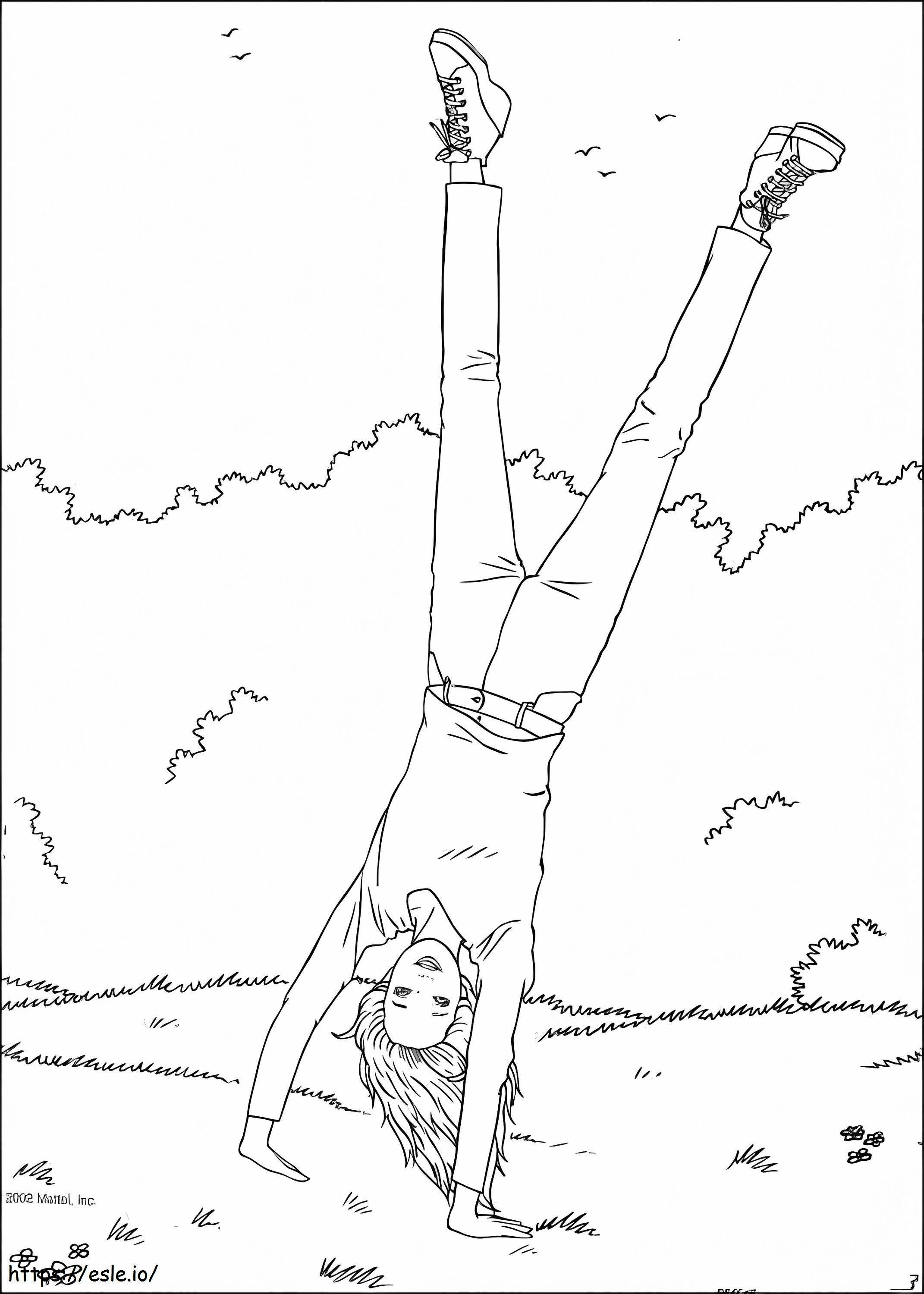 Barbie Upside Down coloring page