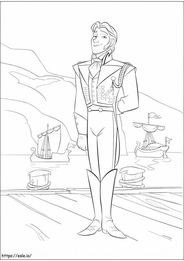 1534302842 Hans From Frozen A4 coloring page