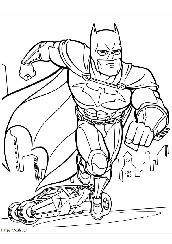 Batman Attack coloring page