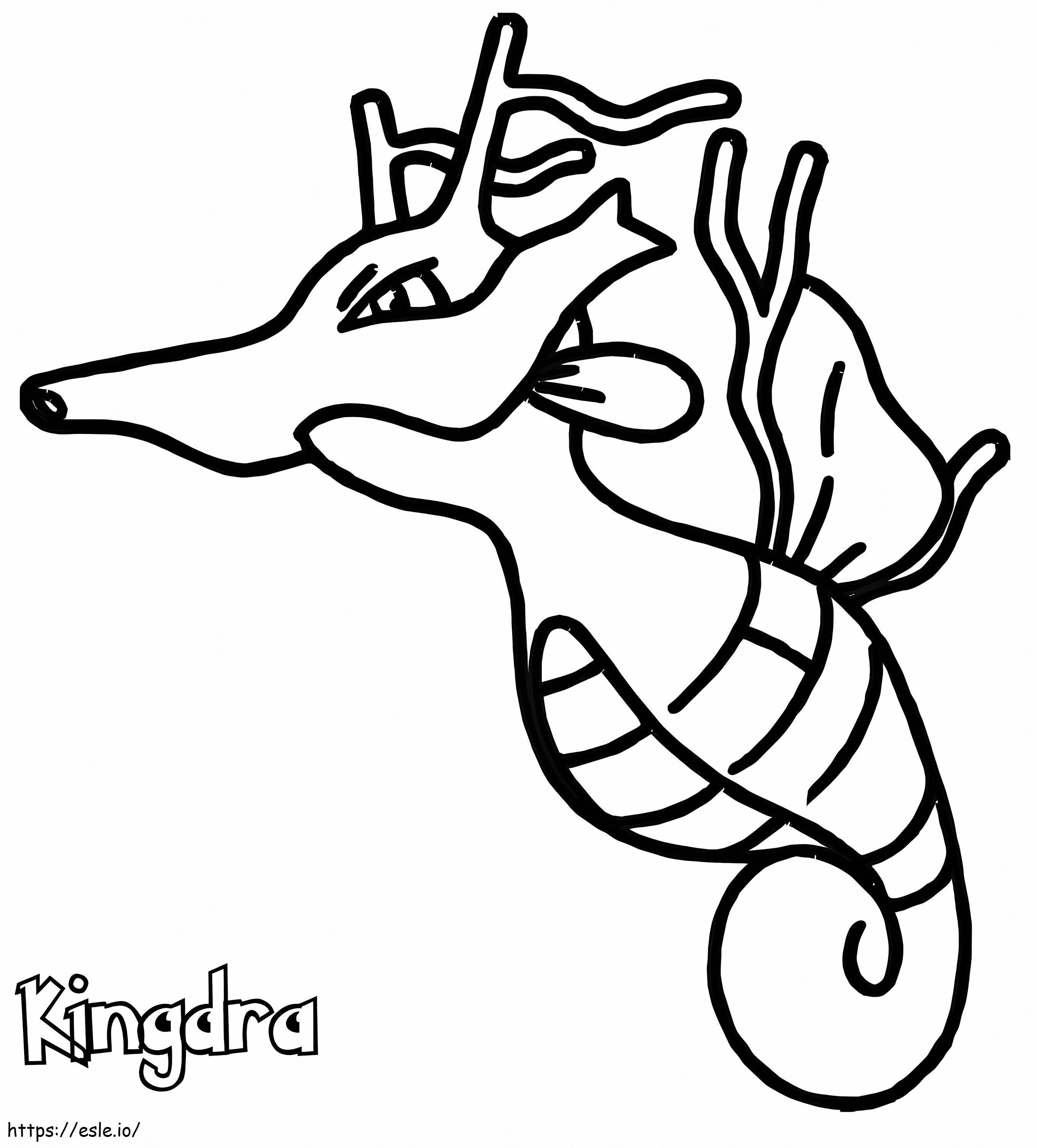 Pokemon Kingdra värityskuva