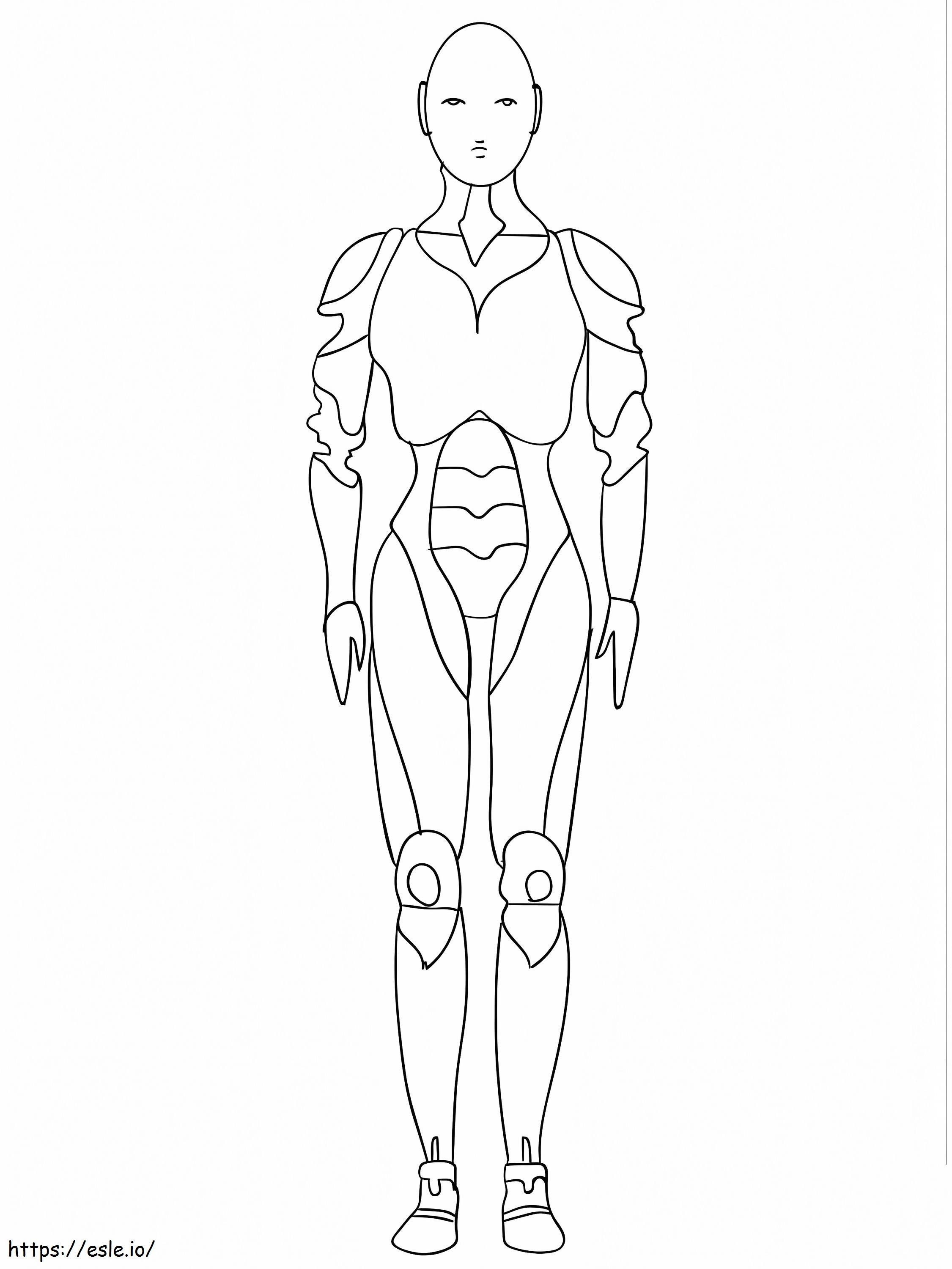 Robot Mannequin coloring page