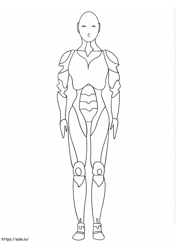 Robot Mannequin coloring page