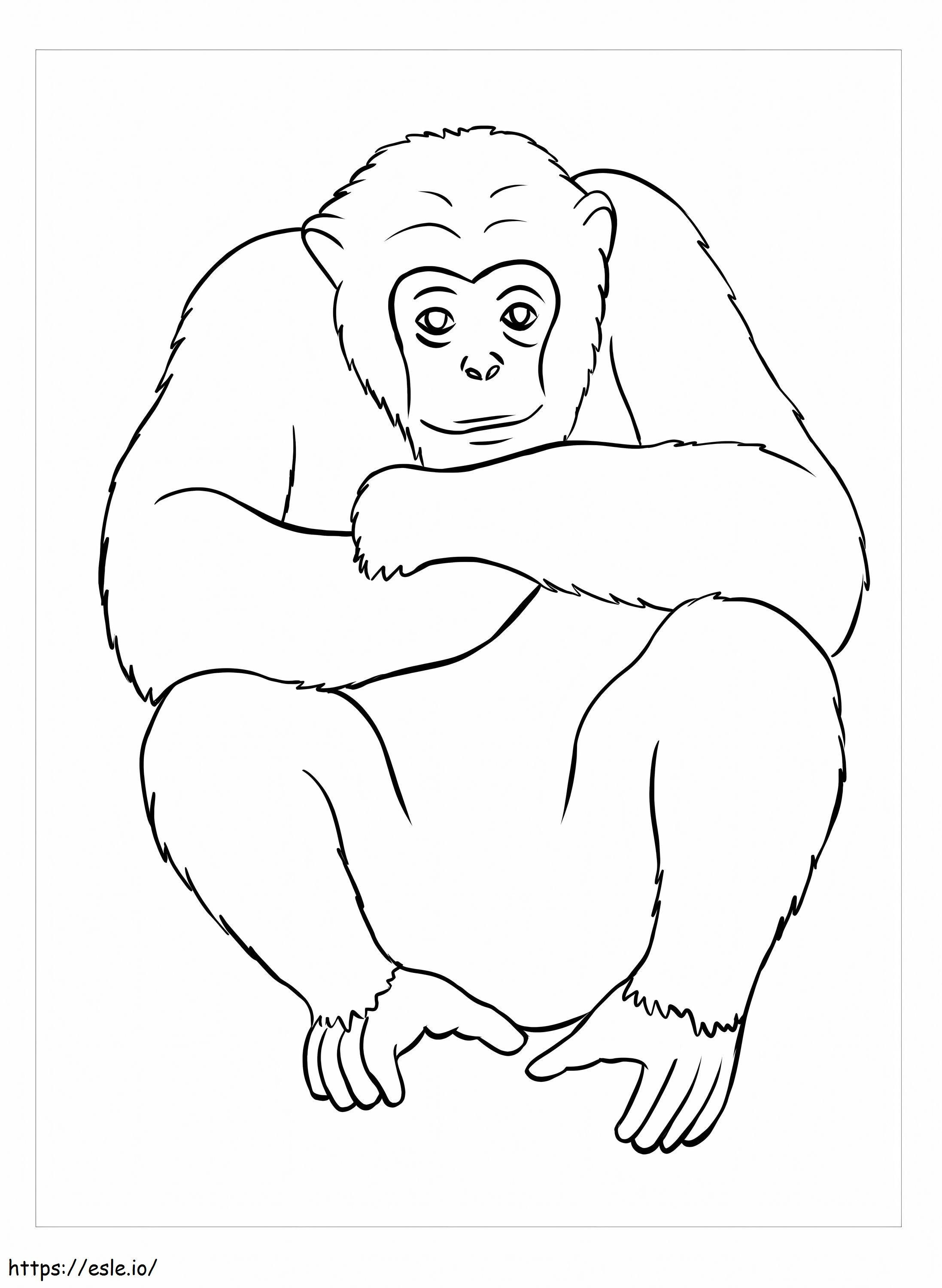Perfekter Affe ausmalbilder