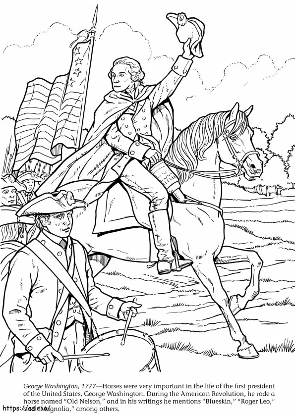 George Washington 5 coloring page