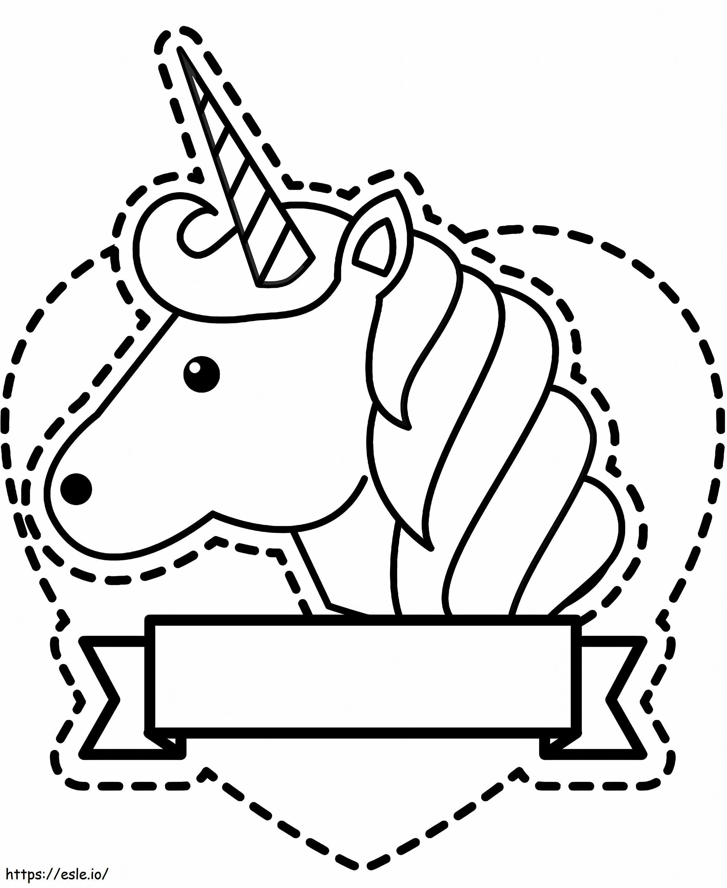 1564449803 Sticker Unicorn A4 coloring page