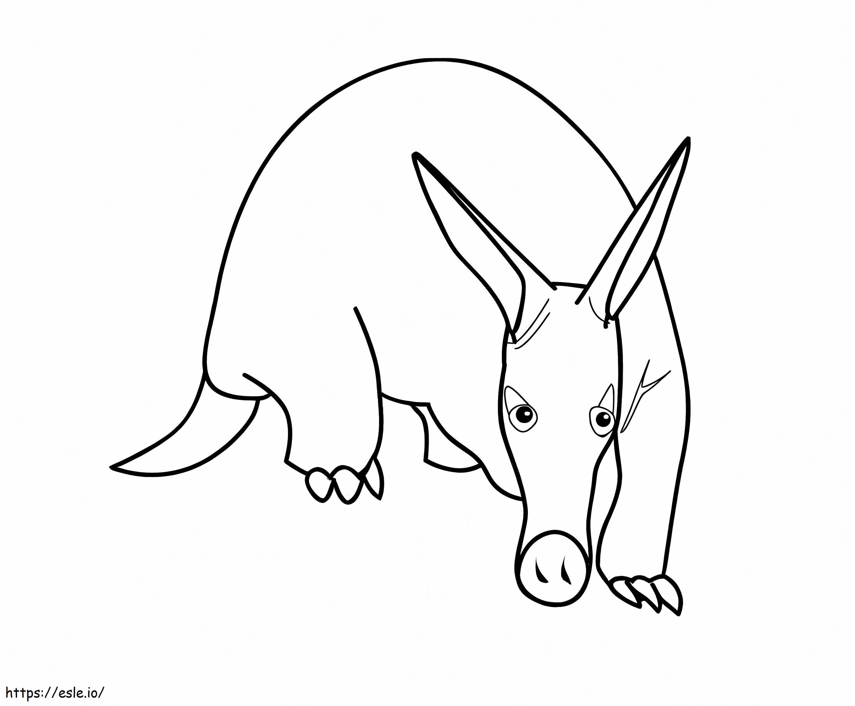 A Funny Anteater coloring page