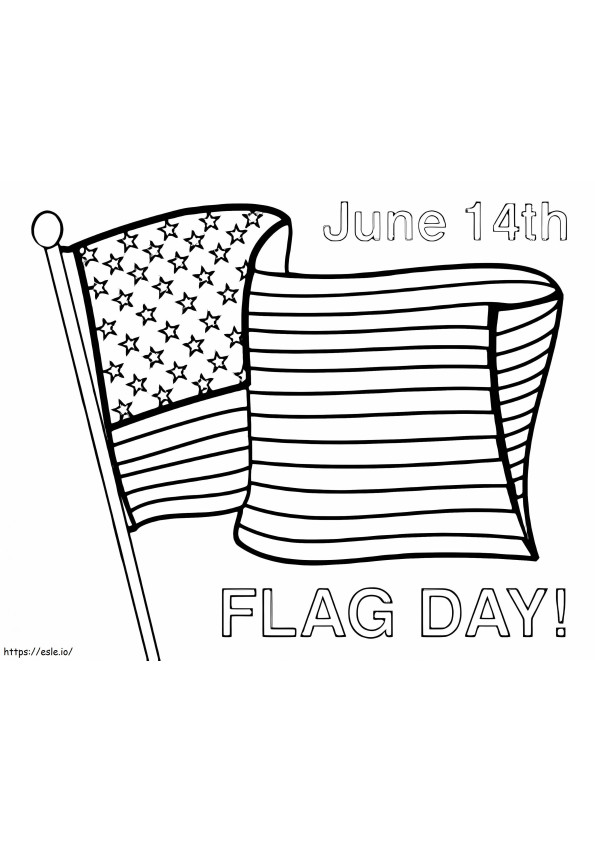 Coloriage Jour du drapeau 3 à imprimer dessin