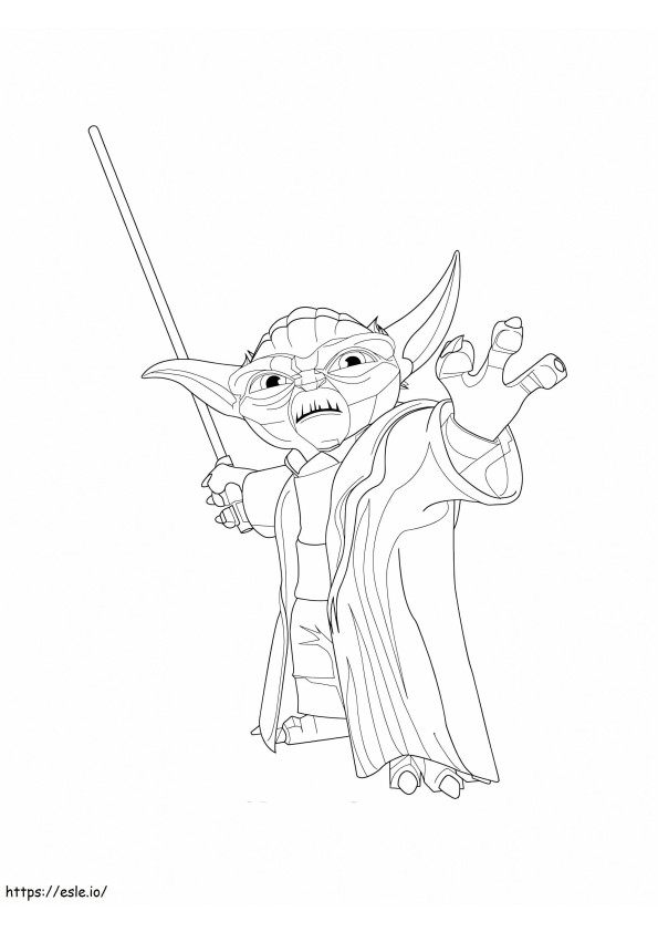 Yoda 1 coloring page