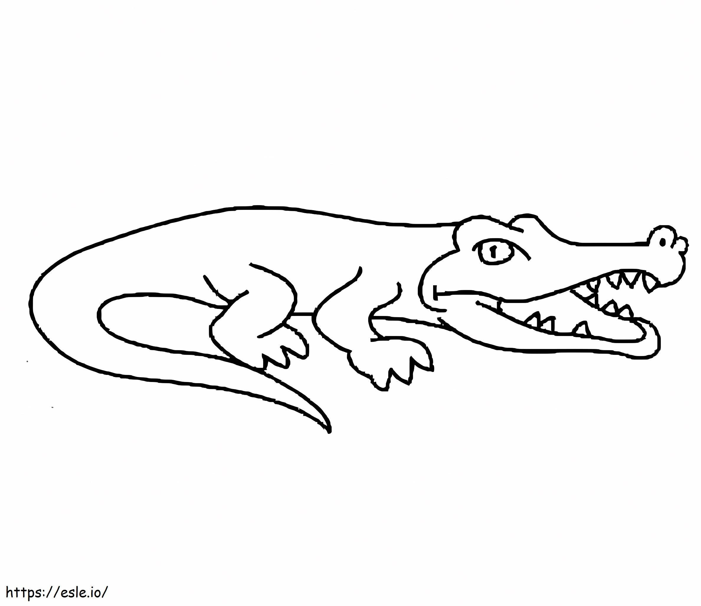 Very Easy Crocodile coloring page