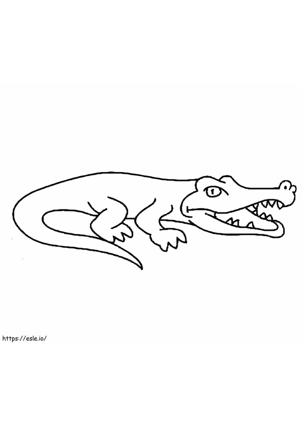 Coloriage Crocodile très facile à imprimer dessin
