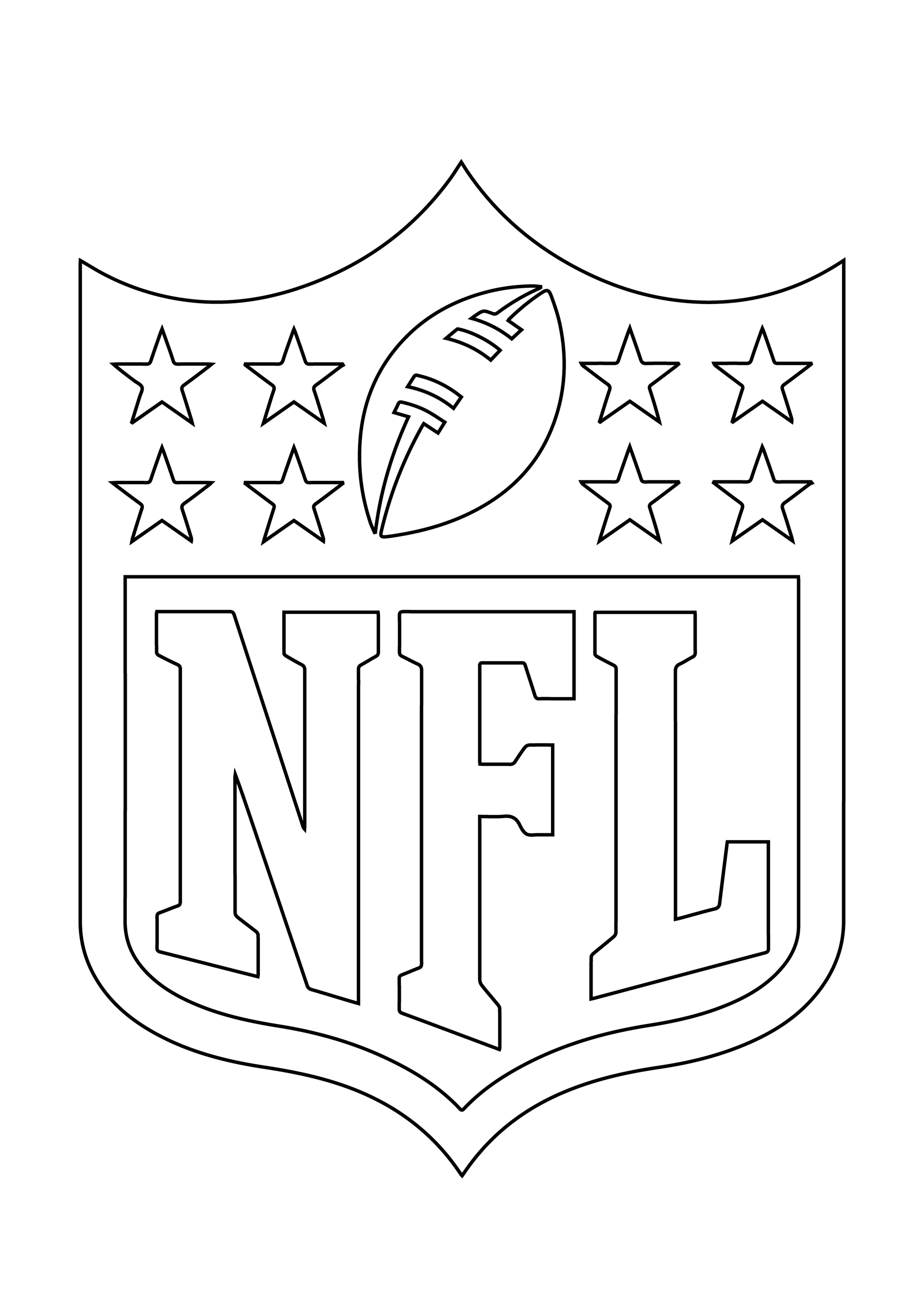 Colora e stampa la bandiera della NFL gratuitamente