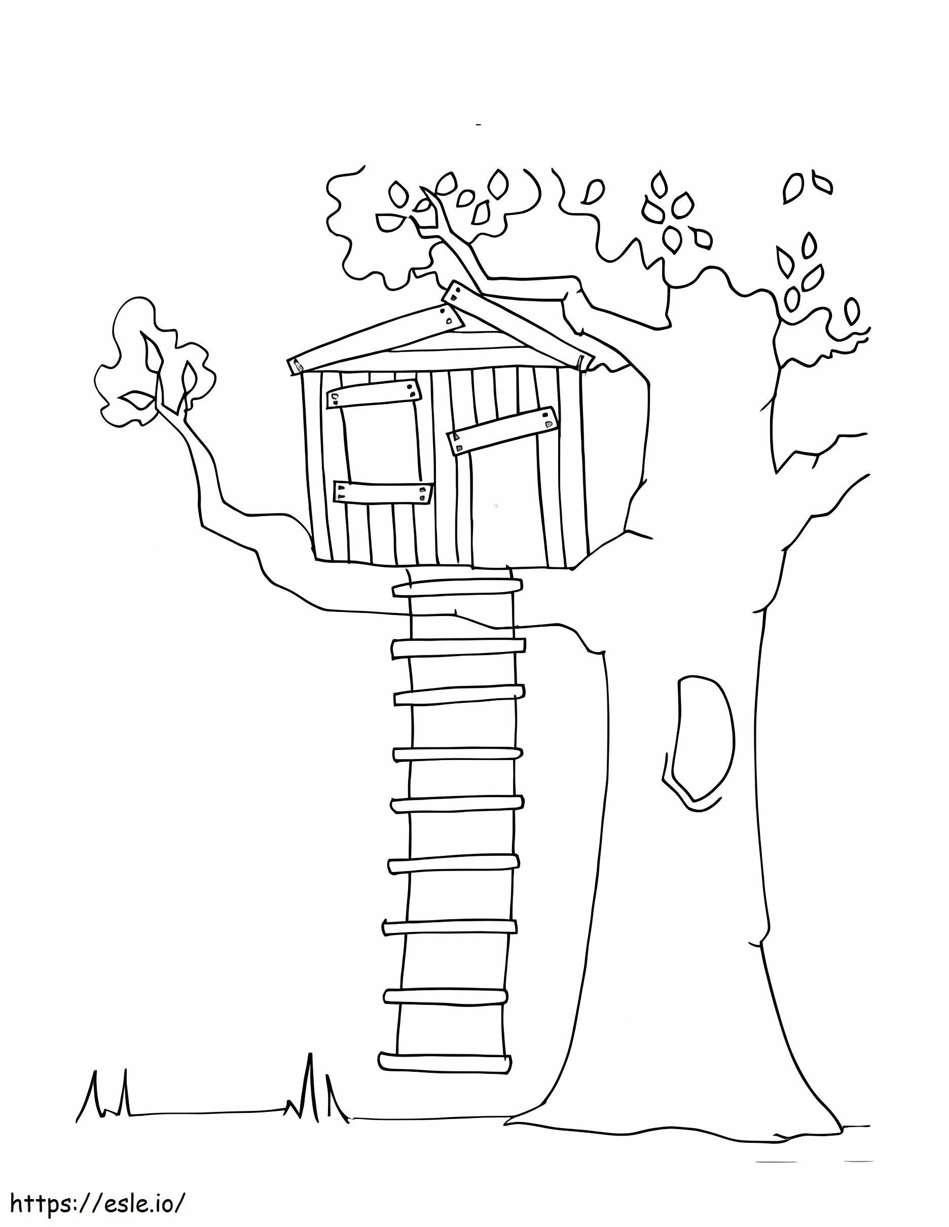 Ağaç Evime Tırman boyama