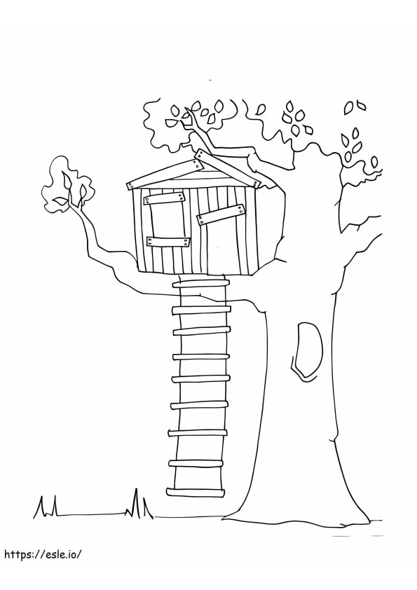 Climb Up To My Tree House coloring page