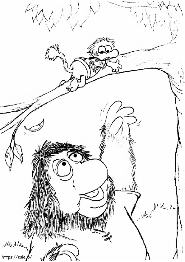 Junior Gorg And Wembley From Fraggle Rock coloring page