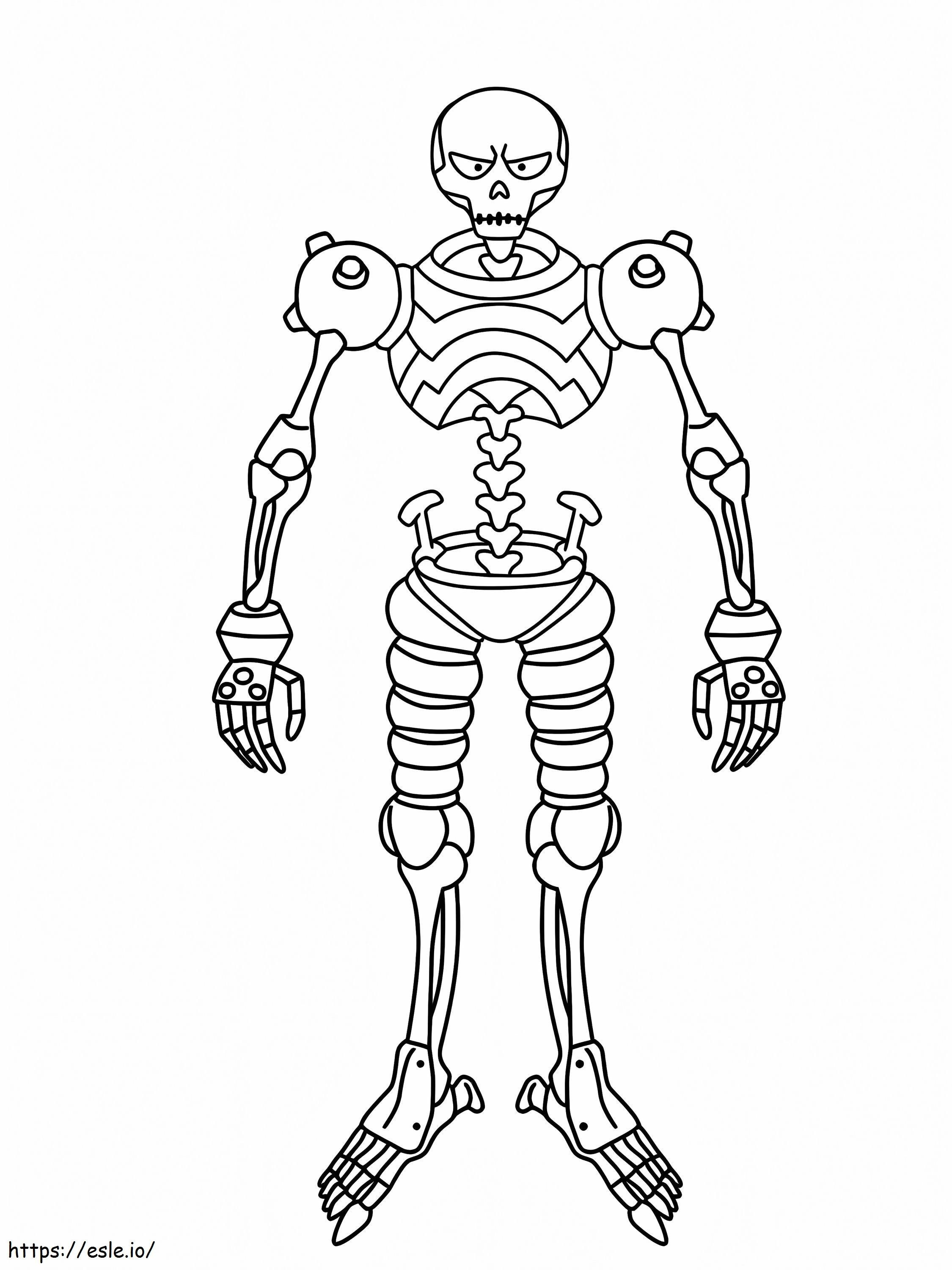 Esqueleto de Zak Storm para colorir