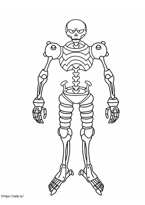 Esqueleto de Zak Storm para colorir