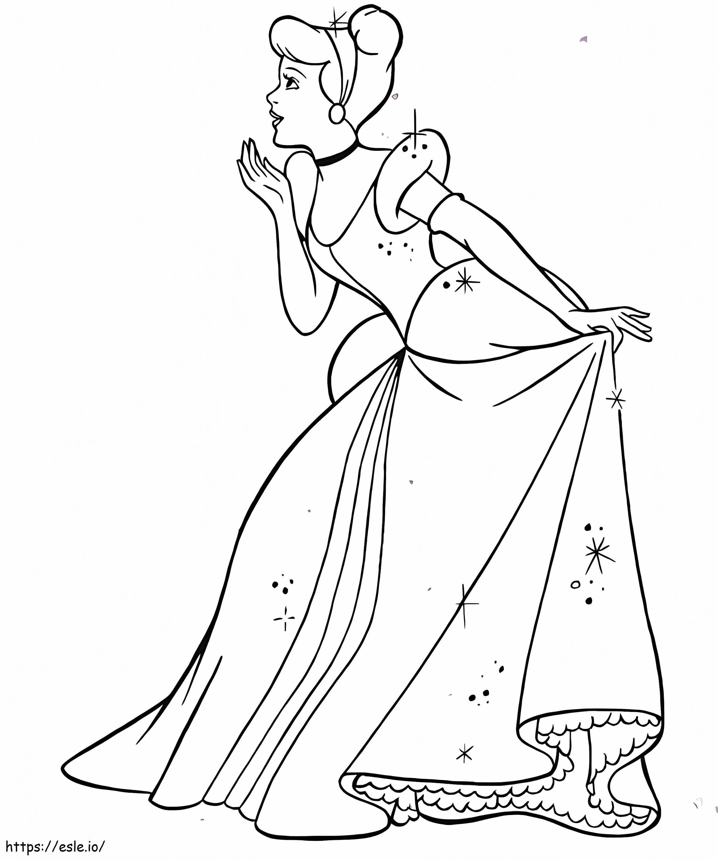 Pretty Cinderella coloring page