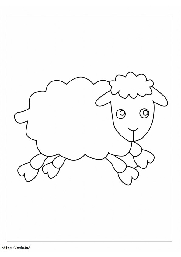 Coloriage Mouton simple à imprimer dessin