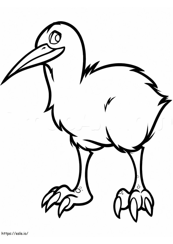 Pássaro Kiwi Incrível para colorir
