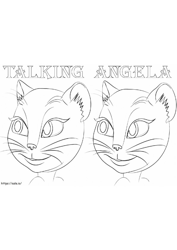 Old Talking Angela coloring page