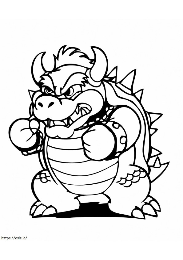 Angry Bowser 1 coloring page