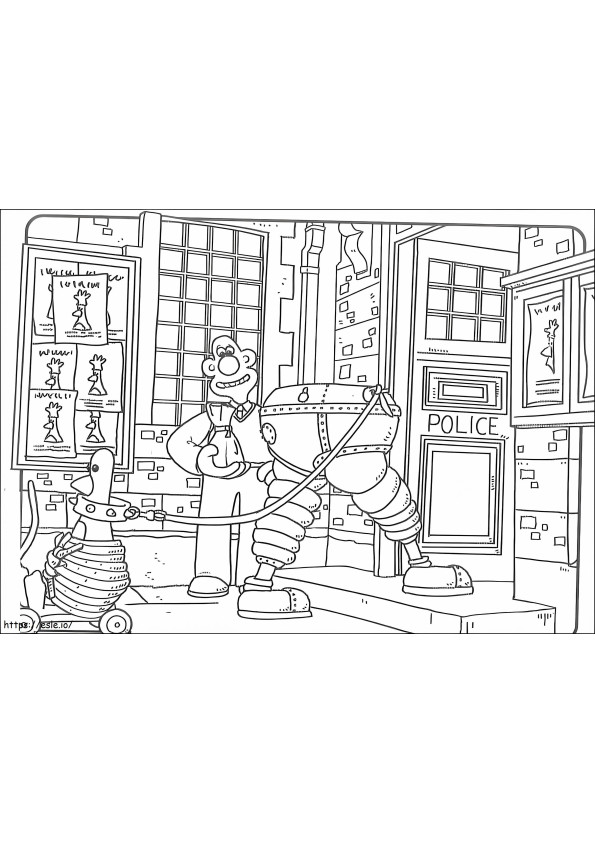 Wallace And Machine coloring page