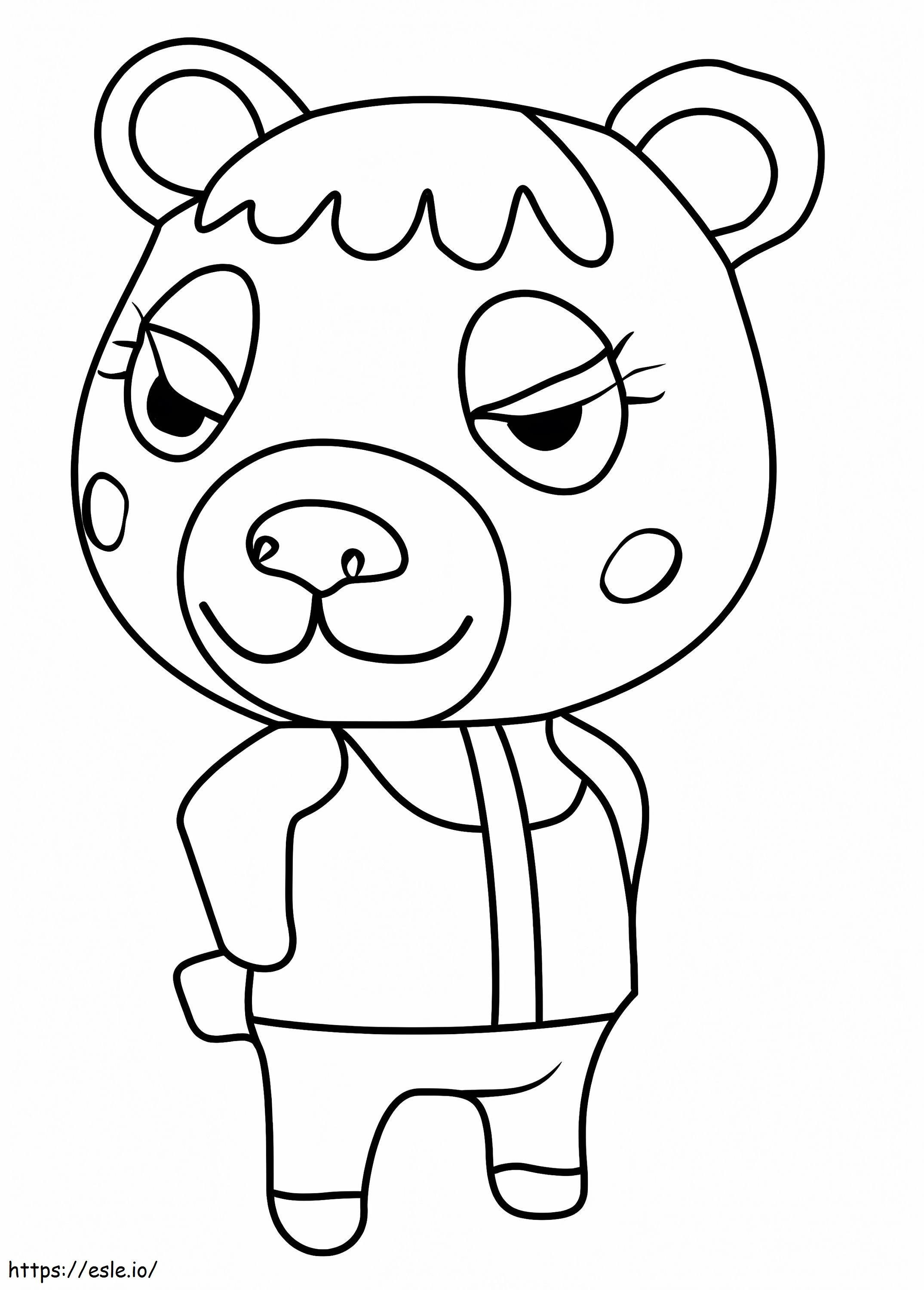 Coloriage Tammy de Animal Crossing à imprimer dessin
