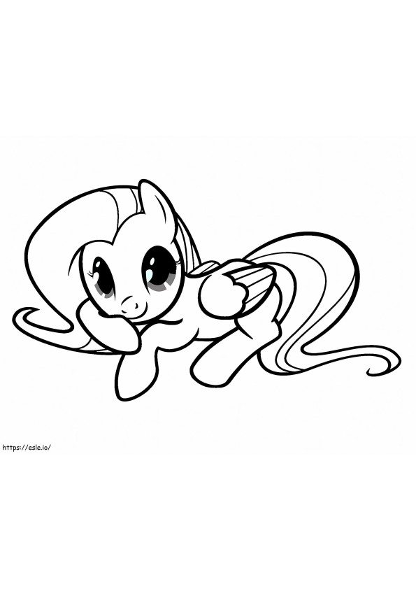 Pony Fluttershy 1 coloring page