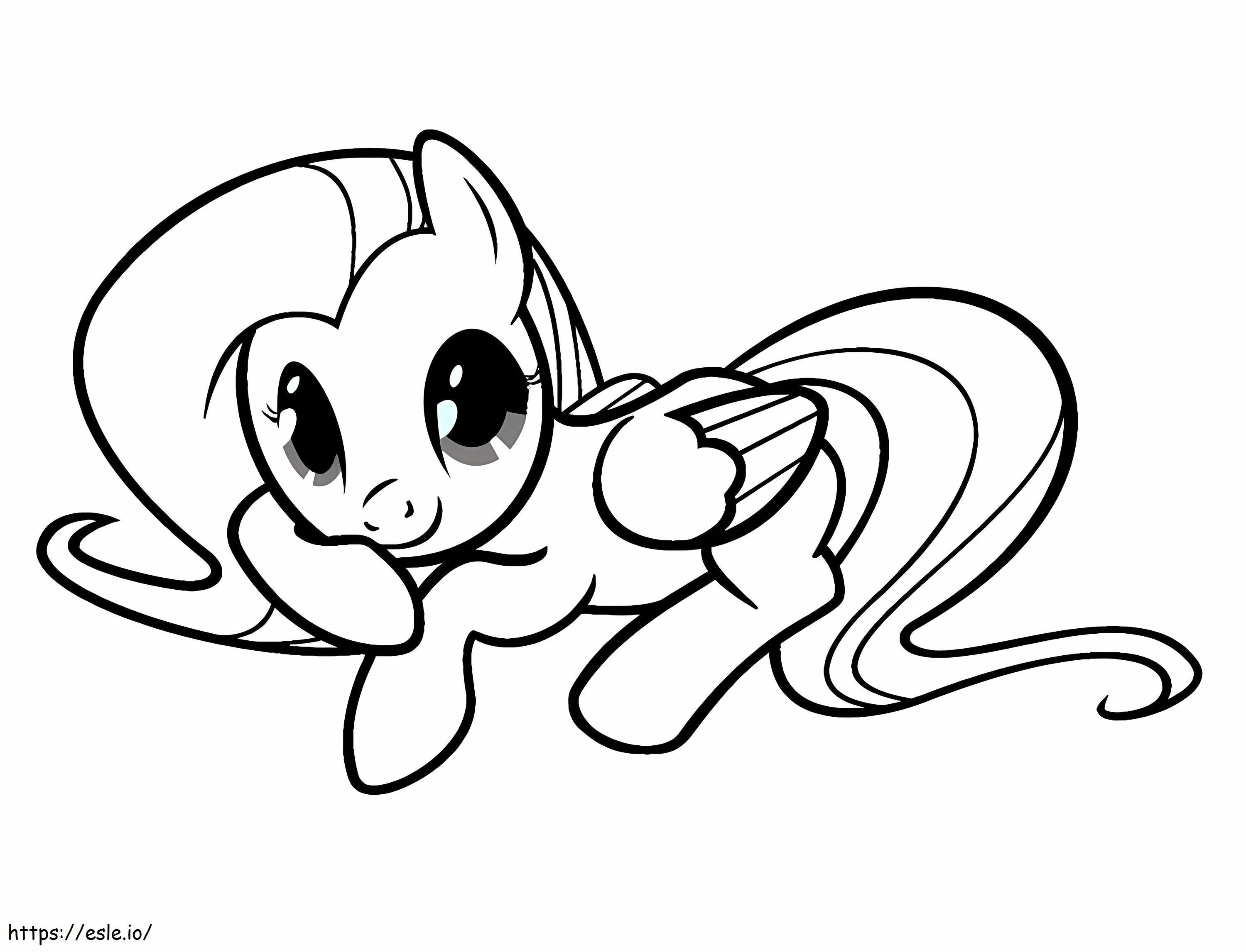 Pony Fluttershy 1 da colorare