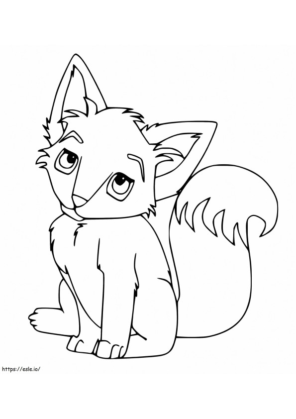 Cute Fox For Kid coloring page