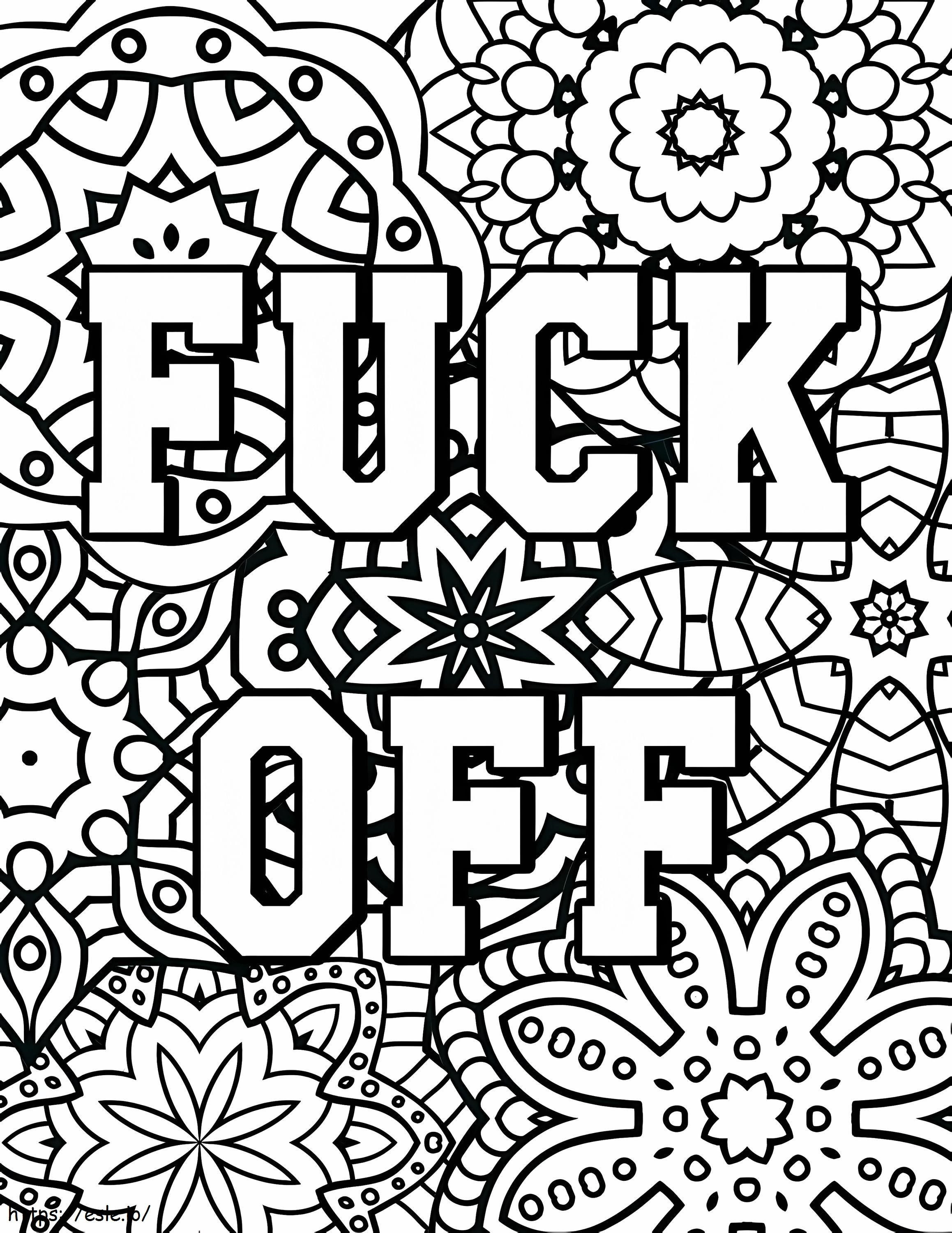 Fuck Off coloring page