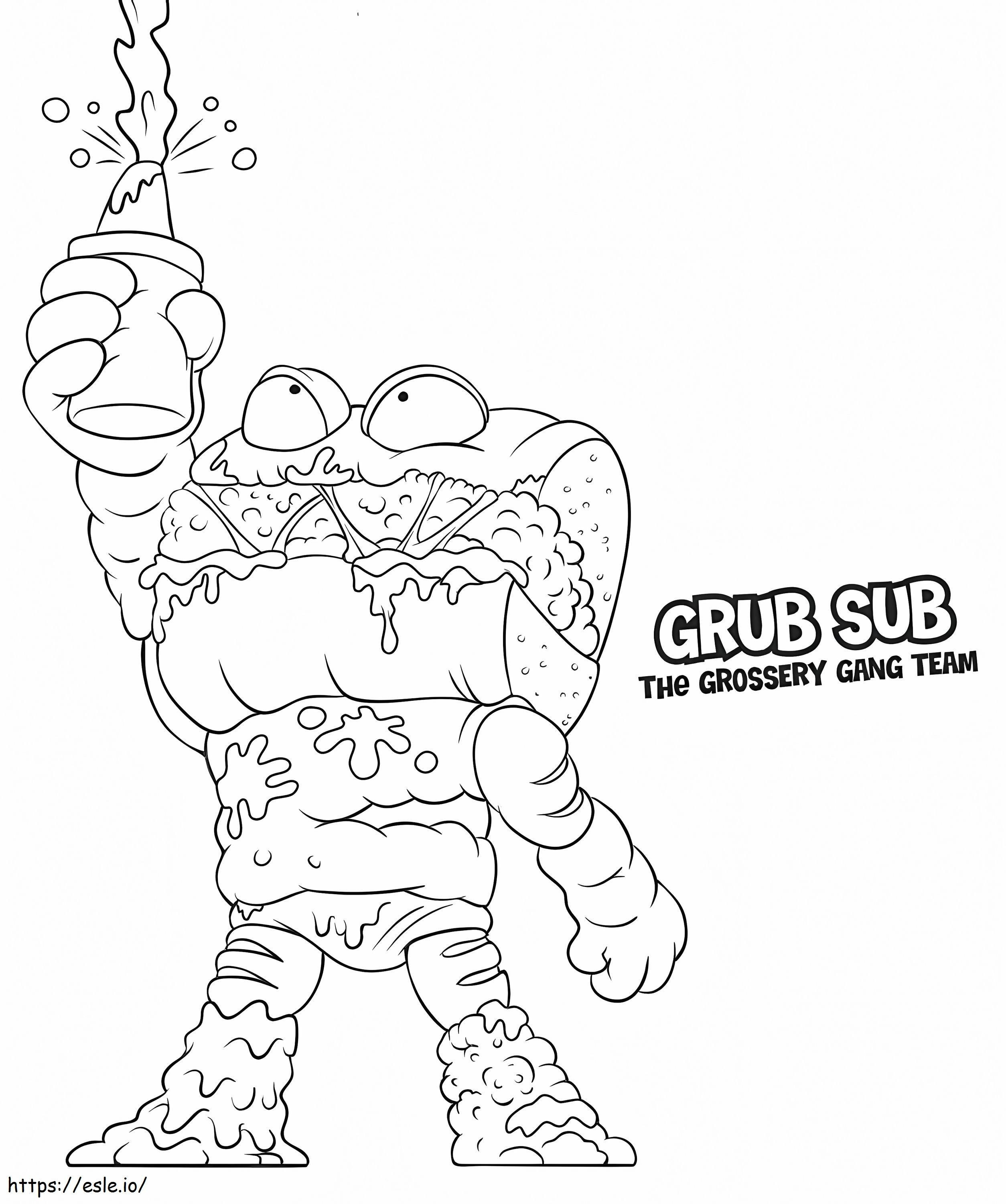 Coloriage Grub Sub Grossery Gang à imprimer dessin