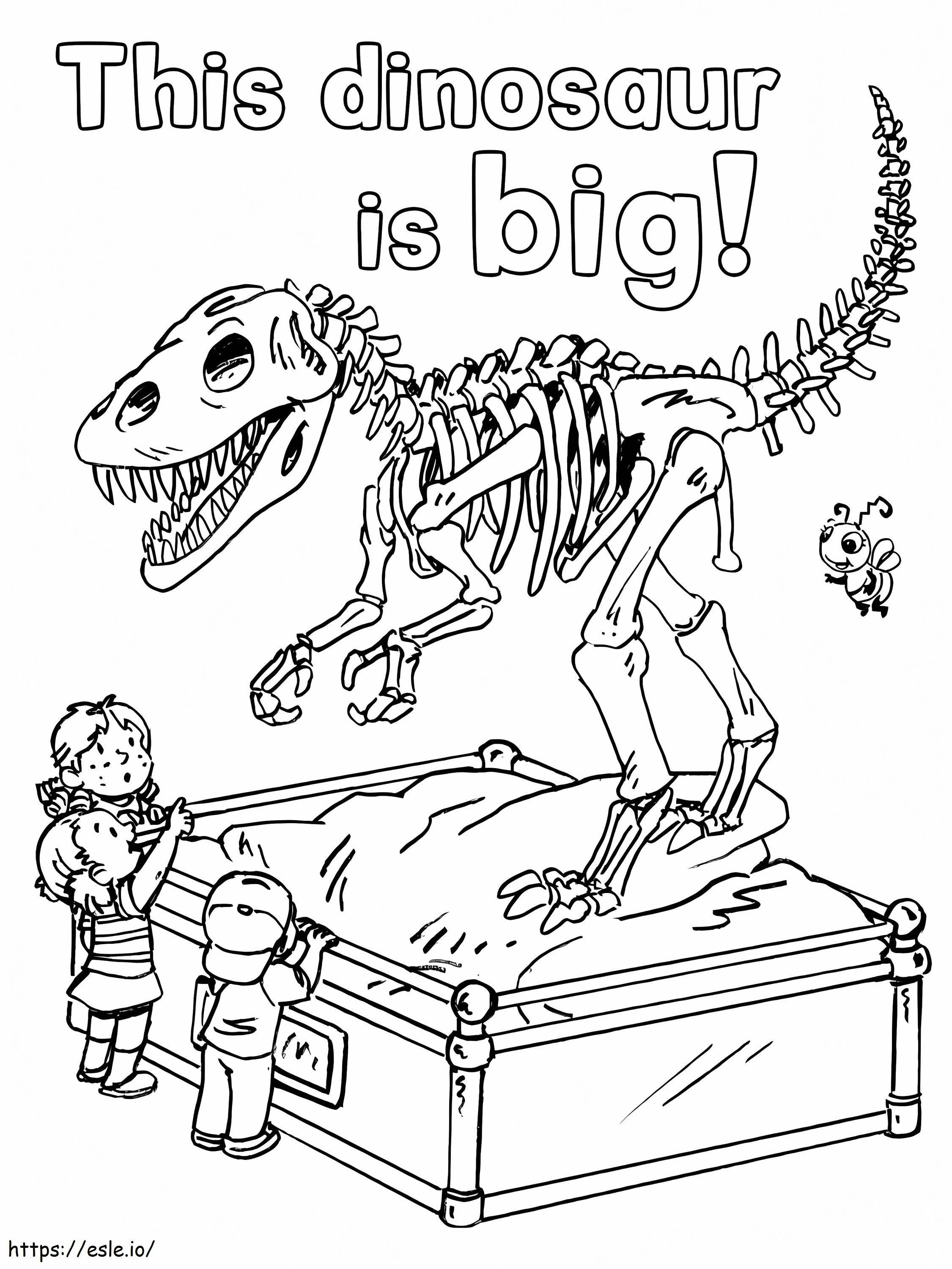 Muzeum dinozaurów do druku kolorowanka
