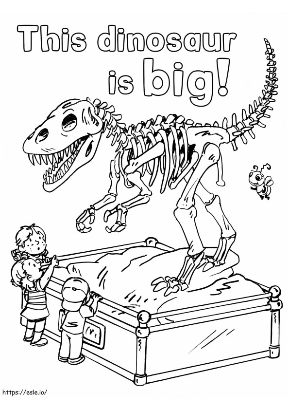 Muzeum dinozaurów do druku kolorowanka