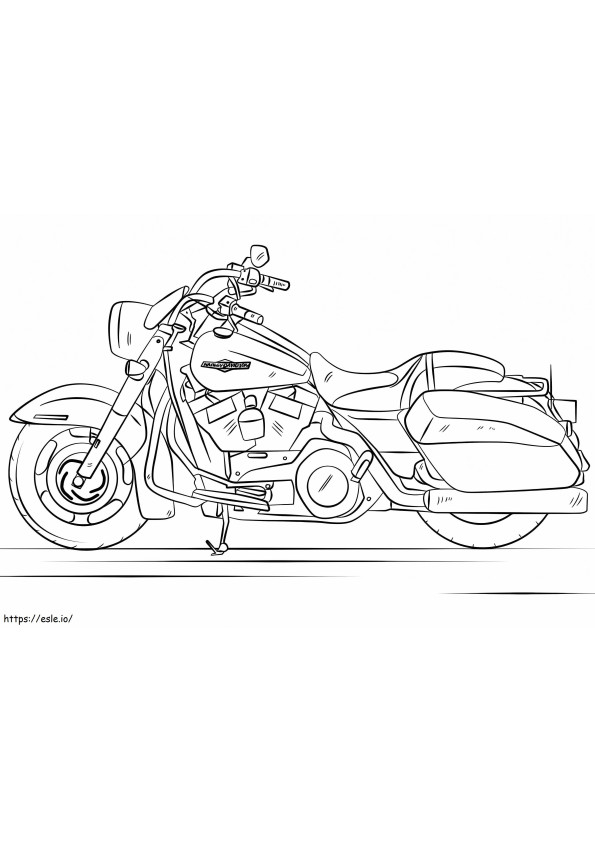 Coloriage Harley Davidson Road King à imprimer dessin