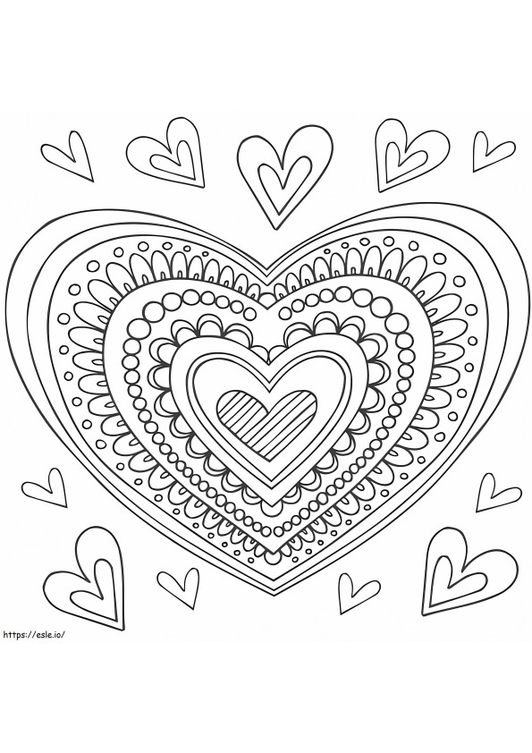 Heart Stress Relief coloring page
