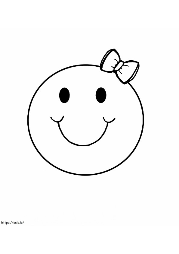 Cute Smiling Face coloring page