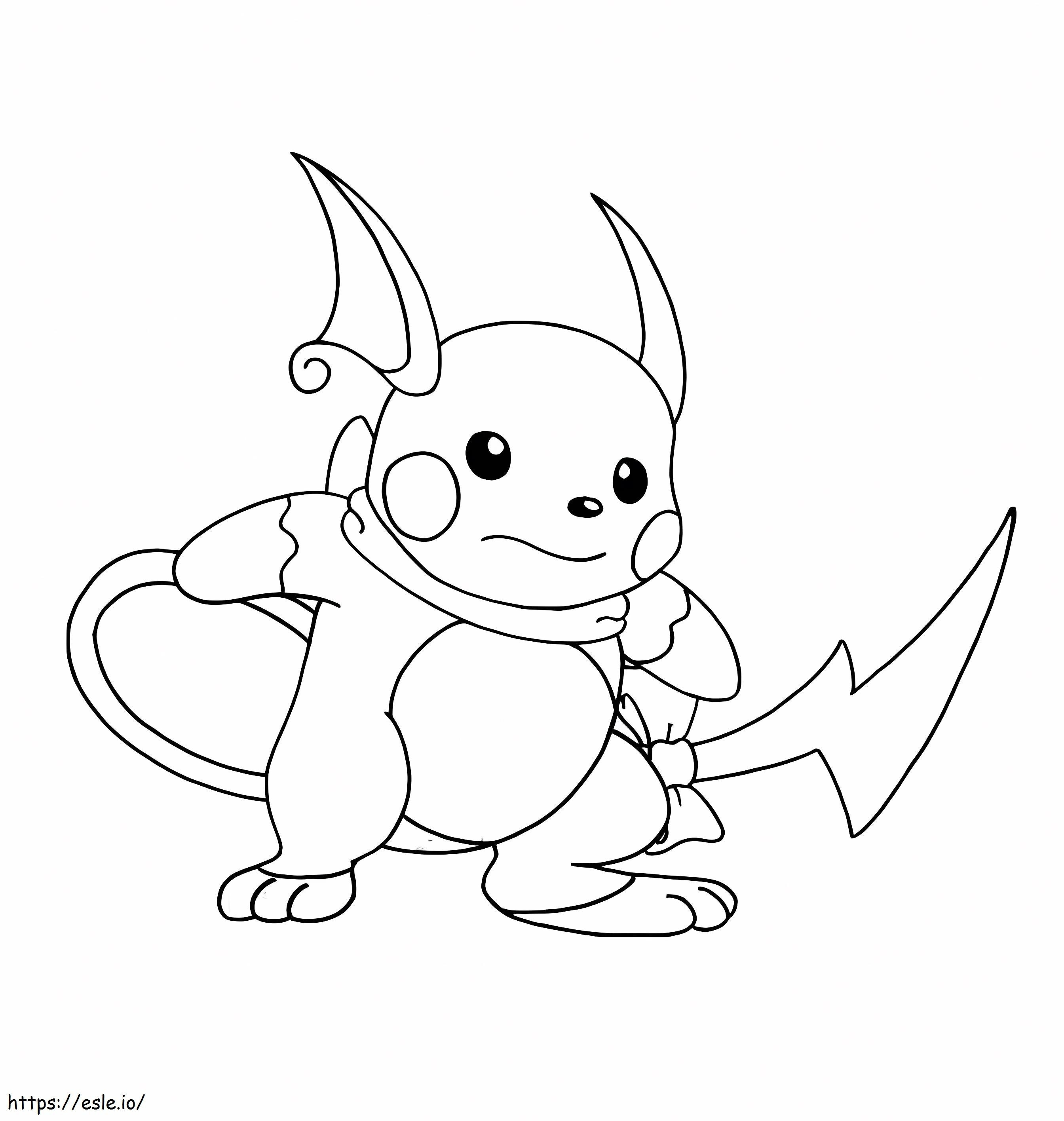 Coloriage Pokemon Raichu 7 à imprimer dessin